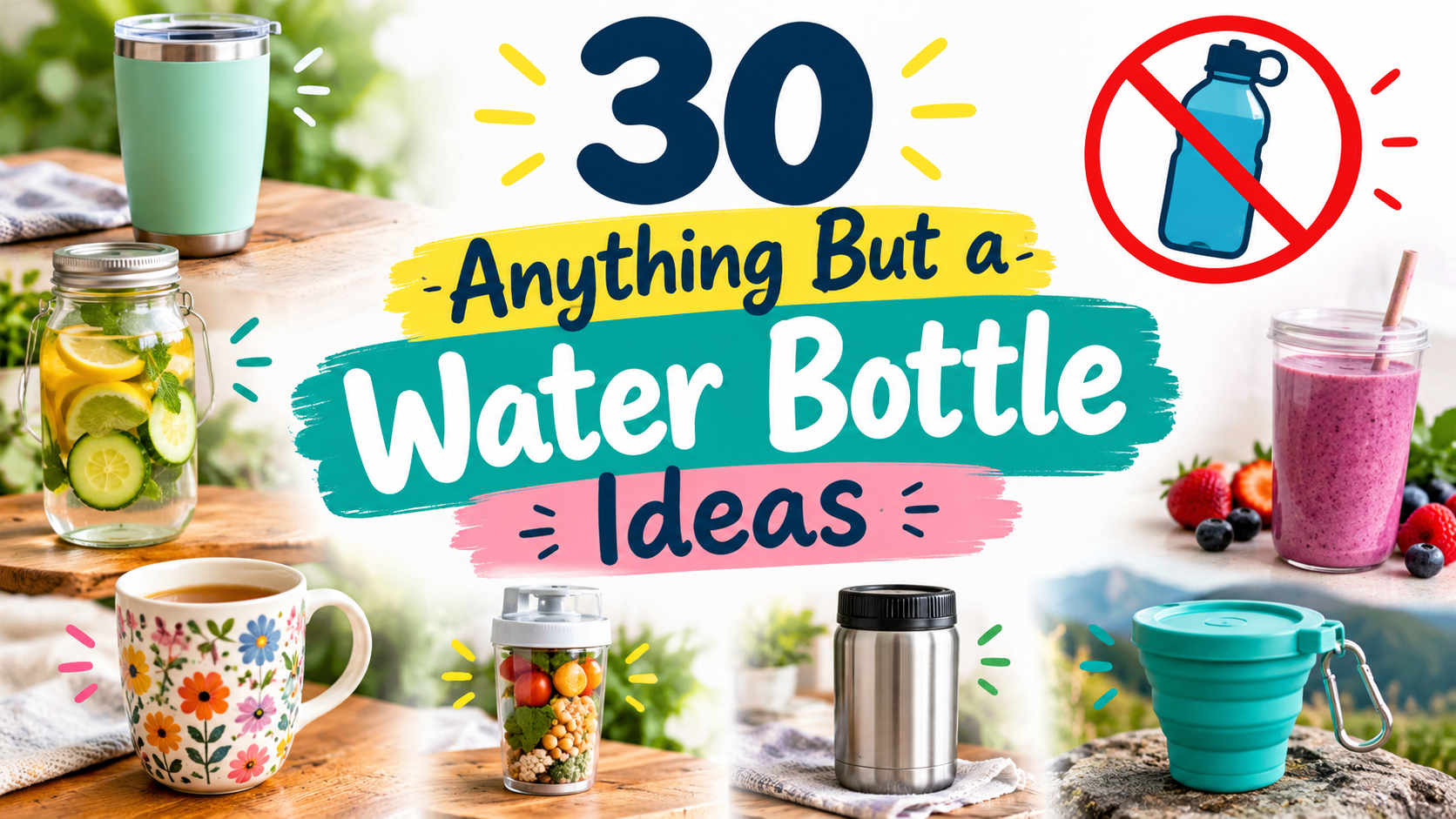 30 Anything But a Water Bottle Ideas for Spirit Weeks, School Days & Parties
